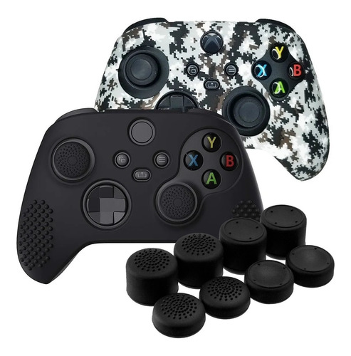 Pack Kit Xbox Series S X Funda Silicon Control + 8 Grips One