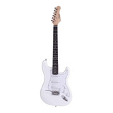 Guitarra Eléctrica Parquer Stratocaster Blanca Funda Cable