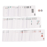 Juego De Cartas Chino De Papel Mah Jong, 144 Unidades/set, C