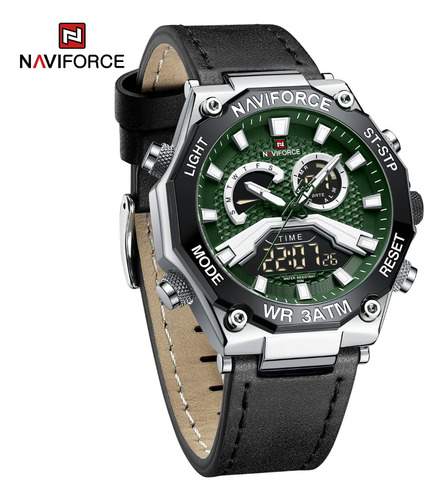 Reloj Para Hombre Marca Naviforce Pulso Cuero Cronometro