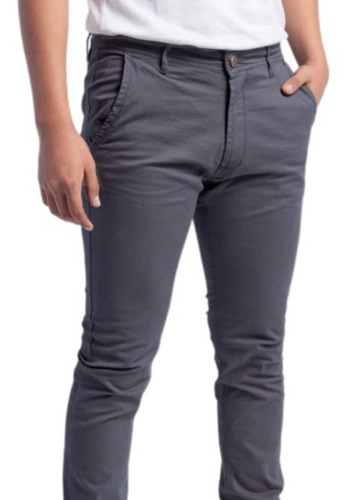 Pantalon Hombre Gabardina Elastizada Corte Chino Be Yourself