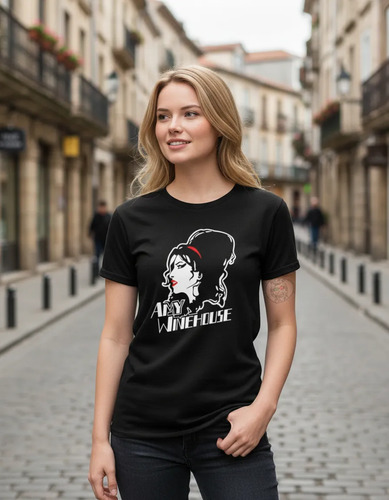 Camisa Pequena Feminina Babylook Amy Winehouse Jazz Soul
