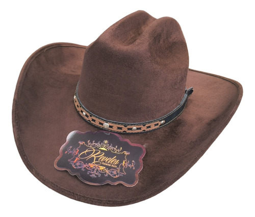 Sombrero Vaquero Texano Bolona Tombstone Gamuza Premium