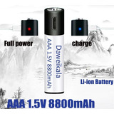 Pila Aaa Recargable Litio Micro Usb  1.5v 8800mah 