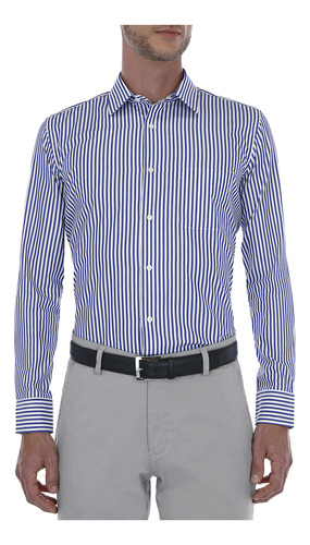 Camisa De Vestir Scappino Regular Fit De Algodón 742