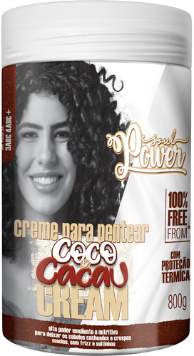 Creme Para Pentear Coco E Cacau Cream Soul Power 800g
