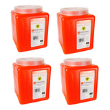 Bote Rpbi Contenedor Recolector 1.5 Lts Punzocortante 4 Pack