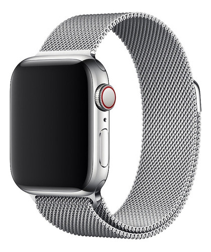 Malla Metalica Tipo Milanese Para Apple Watch 42mm 44mm Color Plata