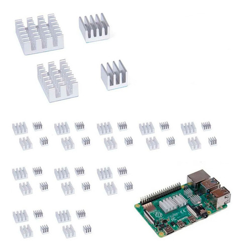 10x Kits De Dissipadores Calor Para Raspberry Pi4 Pi 4 C/ Nf