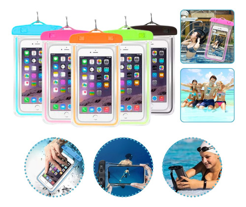 Funda Sumergible Protectora Agua Waterproof Bolsa De Celular