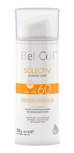 Filtro Solar Solectiv Fps 60 - 50g | Bel Col Cosméticos