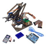 Brazo Robotico Mearm Kit Control Remoto + Arduino Uno-negro