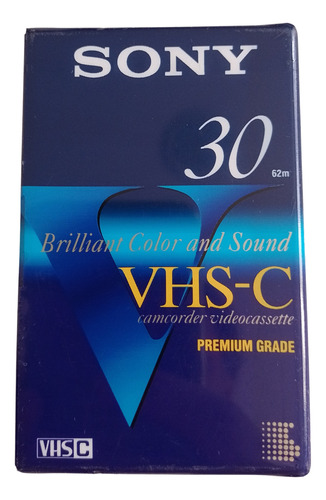 Cassette Vhs Compacto Sony Premium Grade 30/90 Minutos