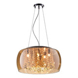 Lustre Pendente Âmbar Cristal 40cm Pd002am Bella