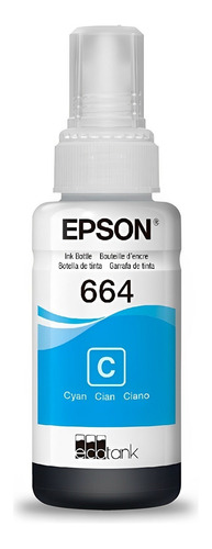 Garrafa De Tinta Para Ecotank T664 Preto Epson Original 70ml