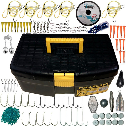 Kit Caja De Pesca Variada Completa Accesorios Necesarios