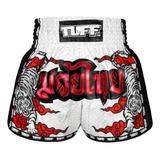 Shorts De Muay Thai Tuff Msc121wht New Retro Style White