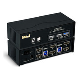 Conmutador Kvm De 2 Puertos Hdmi 2.1 Compatible 8k@60hz...