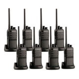 08 Rádios Comunicadores Walktalk Pretos Intelbras Rc 3002 G2