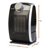 Termoventilador Cerámico Oscilante Curve Black Airolite Color Negro