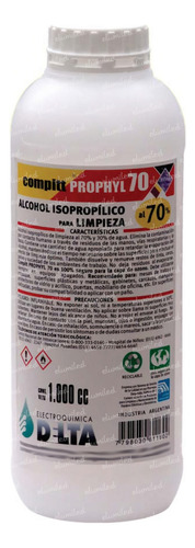 2 Litros Alcohol Isopropilico Al 70% Delta (2 Botellas 1l)