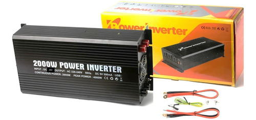 Inversor De Corriente Conversor 2000w 24v-220v  Con Pto Usb