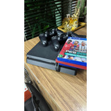 Playstation 4 Slim 1tb Cuh-2214b - 2 Controles, 3 Jogos Físicos