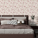 Papel De Parede Adesivo Casal Quarto Floral Delicado  3,5m