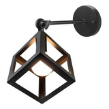 Lampara De Pared Y Techo Geometrica Cubo Negro E27