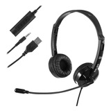 Audífonos Gamer 3.5mm/usb Ec5516 Ec5516-c Negro