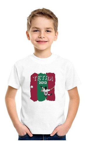 Camiseta Futebol Infantil Voleio Pro Tetra Brasileiro Flu 