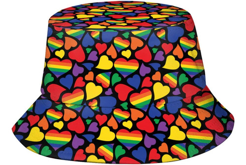 Sombrero Lgbt Gay Pride, Sombreros Tipo Pescador, Plegable,