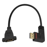 Cable De Extensión Displayport De Polyiccot  En Ángulo Recto