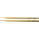 Baquetas New-beat Nb-5a Para Bateria Natural Punta De Madera Tamaño 5a