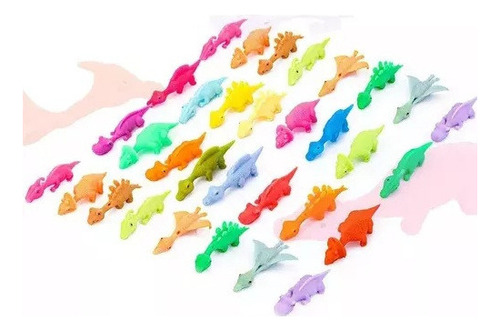 Juguete Elástico Para Dedos Catapulta Dinosaurio 40 Piezas Color One Unit