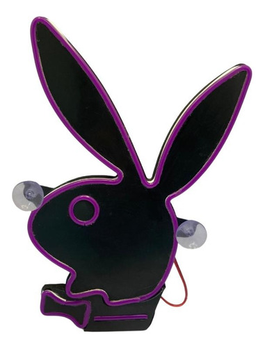 Painel Luminoso Coelho Playboy Neon Led Roxo Para-brisa 12v