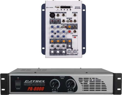 Amplificador Potência 800w Datrel + Mesa Sense 402 Ll Audio