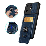 For Tecno Spark 10 Pro Card Slot Hard Slide Lens Stand Case