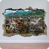 Vinilos Pared Rota 3d Mural Gigante Dinosaurios 100x150
