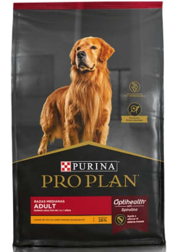 Alimento Pro Plan Optihealth Pro Plan Para Perro Adulto De Raza Mediana Sabor Pollo Y Arroz En Bolsa De 15kg