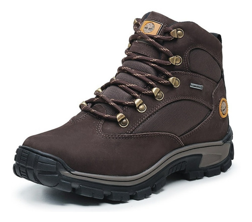 Coturno Bota Timberland Chochoura Couro Coffe Envio Imediato