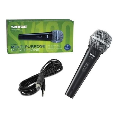 Sv100 Shure Microfono Xlr-qtr Color Negro\u002FPlateado | Envío gratis