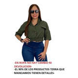 Blusa Rinna Bruni R-10876 Militar  Outlet/saldos Mchn