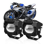 1 Par Faros Luces De Lupa 120w Foco Bicolor Para Coche Moto