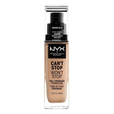 Base De Maquillaje Nyx Cosmetics Can´t Stop Won´t Stop Tono Medium Olive 30 Ml