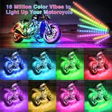 Ld Darkeagle 16 Kits De Luces Led Rgb Para Motocicleta Con C