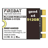 Ssd Nvme M.2 2230 Firebat 512gb Gen4x4 Steam Deck Xbox Ally