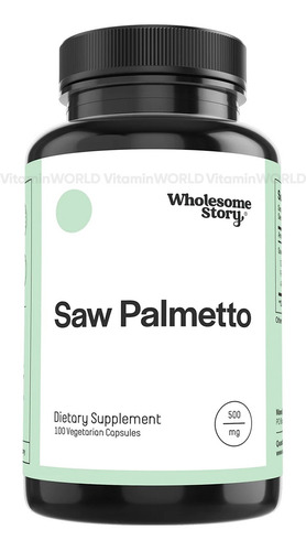 Wholesome Story Saw Palmetto 500mg  100 Capsulas Vegetariana Sabor Sin Sabor