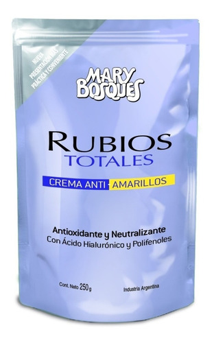 Crema Matizadora Antiamarillos Rubios Totales Mary Bosques