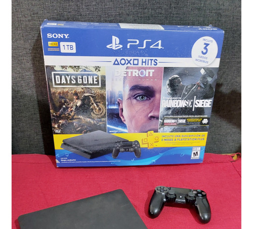 Consola Playstation 4 Sony Slim De 1 Tb, Color Negro